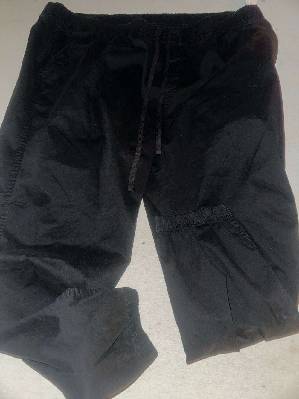 Womens Size 3X Better Cotton Khaki Like Black Drawstring Jogger Pants